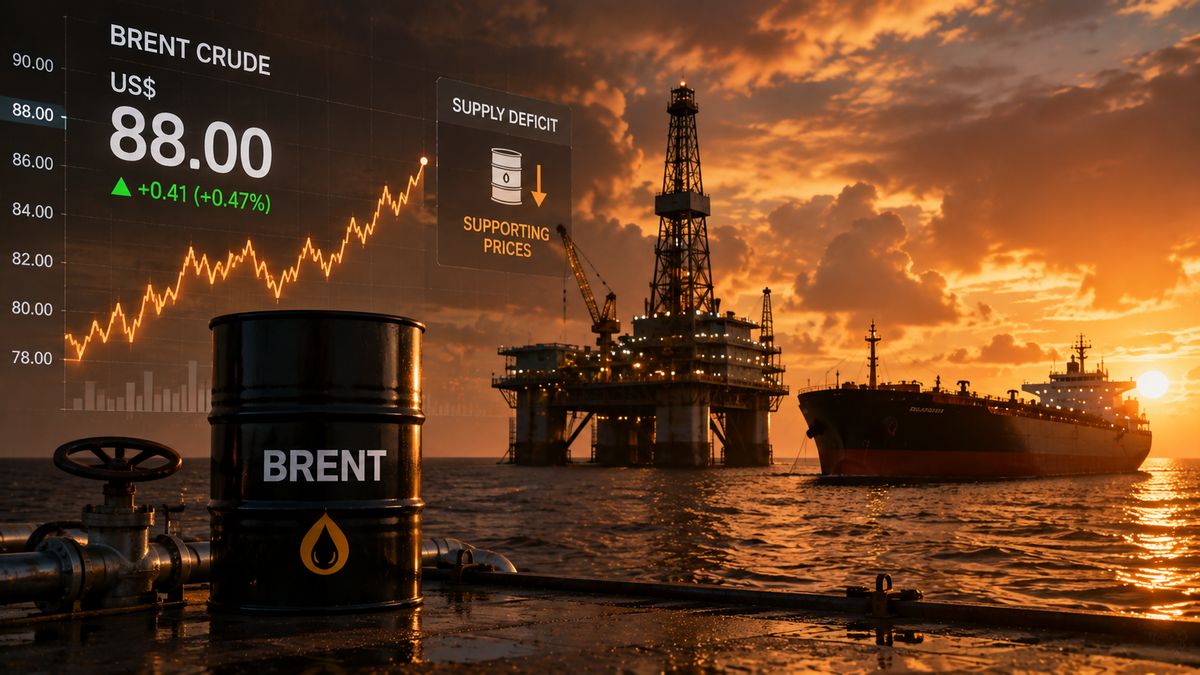 Analisis Brent Bertahan Dekat US$88, Defisit Pasokan Jadi Penopang - Data Pasar 2026-08-13